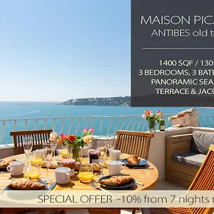 Maison Picasso - Jacuzzi, Vue, Terrasse For 6 Antibes
